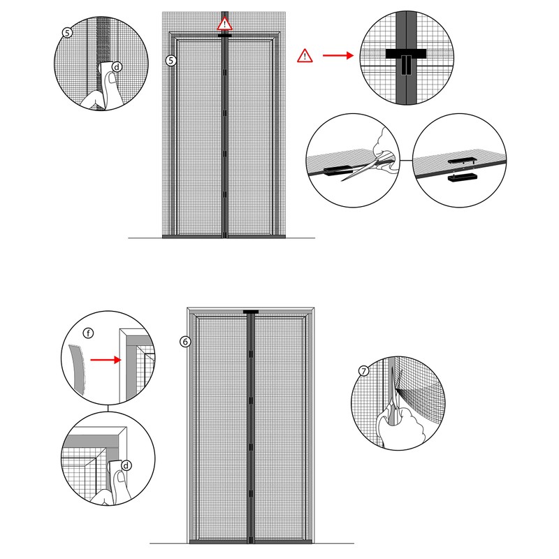 Jarolift Fly Screen Magnetic Curtain for Doors, Various Sizes And
