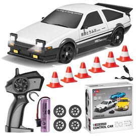 Mineup RC Drift Car, 1:24 Remote Controlled Car, 30 km/h 4WD RC Cars Toy, 2.4 GHz Toy Car, RC Car with Remote Control, Toy Racing Car with LED Light for Children and Adults from 5 6 7 8 + Years