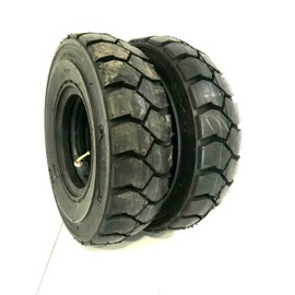 Two 4.00-8 Forklift Tire with Tubes, Flap Grip Plus Heavy Duty 400x8 4x8, Includes Tubes and Flap Grip Plus for Superior Traction and Reliability in 400x8 4x8 Size