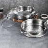 Steamer Pot for Cooking 11 inch Steamer Pot, 2-tier Multipurpose