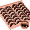 Natural Eyelashes D Curl Russian Strip Lashes 17mm 6D False