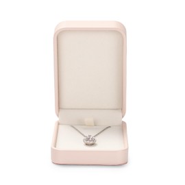 Woodten PU Leather Small Jewelry Gift Box for Pendant Necklace Pink Jewelry Pendant Necklace Gift Box