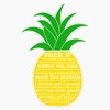 Psych Quotes Pineapple Bumper Sticker Vinyl Decal 5 inches