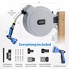 USA Based Retractable Garden Hose Reel, 1/2 in x 50