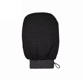 Exfoliating Mitt Dual-Sided Deep Clean Exfoliating Scrubbing Gloves for Body Shower Gloves SPA Exfoliating Mitts Scrubs Away Ingrown Hair and Dead Skin for Women and Men (Black)