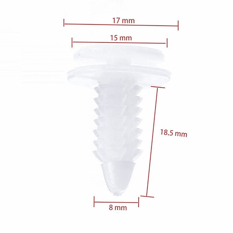 80 x White Car Clips, Mounting Clips, Door Trim Clips,