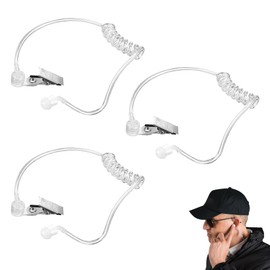 3PCS Spy Earpiece Durable and Lightweight Easy to Carry Ear Piece Prop Water Resistant Comfortable Fit Secret Service Earpiece for Ear Piece Replacement Acoustic Tube Radio Audio Headsets