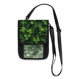 Jihqo Small Crossbody Bag for Women Bright Shamrock St Patrick's Day Cell Phone Bag RFID Wallet Purse with Adjustable Strap & Card Slots, A42, One Size