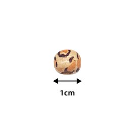 100pcs Natural Printed Wooden Beads,Wooden Beads Macrame Large Hole Beads,Various Pattern Loose Spacer Wood Beads Round Wood Beads for Jewelry Making Bracelet Necklace Hair DIY Decor,Round,10mm