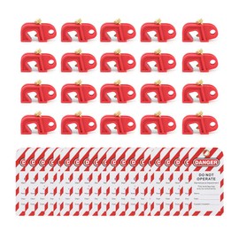 HiLKCO Circuit Breaker Lockout Device Universal Electrical for Loto Sing and Multi Pole Breakers 20 x Circuit Breaker 20 x Lockout Tagout Tag