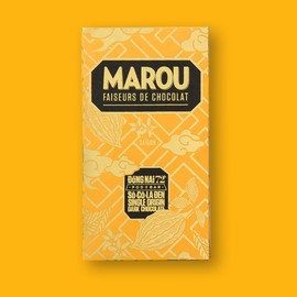 Marou Origin Dong Nai Pod to Bar 72% Cacao Dark Chocolate 3-Pack | Vietnam Single Origin, Dairy Free, Gluten Free, Soy Free | 3 x 80g Bar