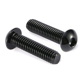 1/4-20 x 1-1/2" Button Head Socket Cap Bolts Screws, 20Pcs 304 Stainless Steel 18-8, Allen Hex Drive, Black Oxide by SG TZH(with Hex Spanner)