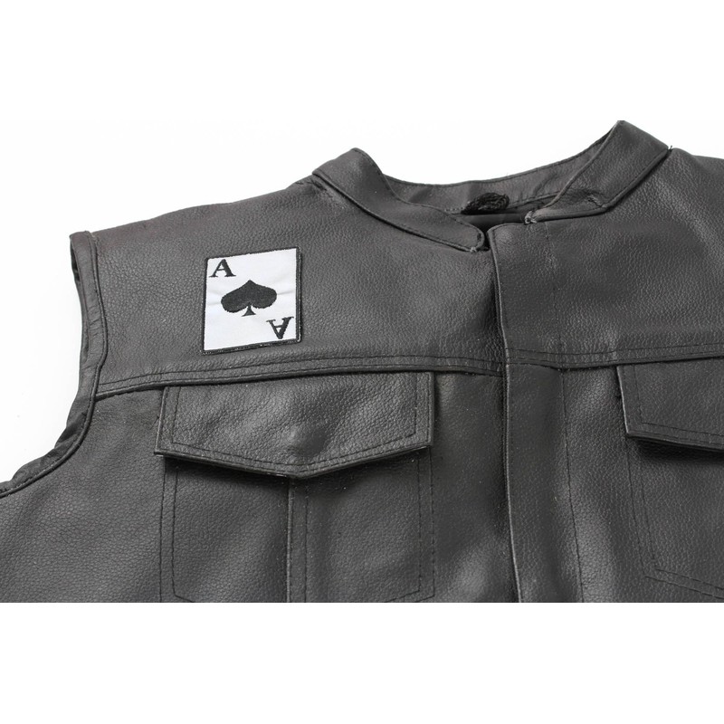 Reflective Ace of Spades Patch - 2x3 inch. Embroidered Iron