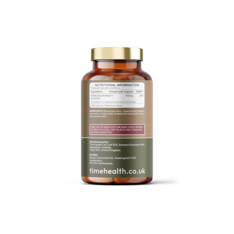 New: Quatrefolic® Folate - 400mcg 5-MTHF - 120 Vegan Capsules