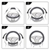 WJMZ Fluffy Steering Wheel Cover D Shape, Cute Fuzzy Steering