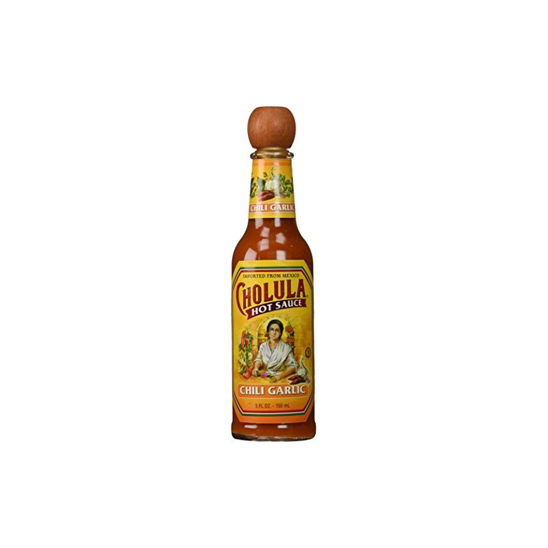 Cholula Chili garlic Hot Sauce, 5 Fl Oz (Pack of