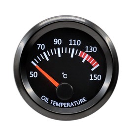 ESUPPORT Universal Car 52mm Pointer Oil Temp Temperautre Gauge Meter Kit Celsius White LED Light Pointer Indicator Dail Display Electronic