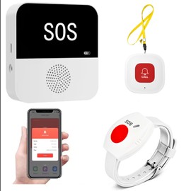 Life Alert Caregiver Pager - No Monthly Fee! WiFi Emergency Alert System for Seniors, Elderly, Disabled - Easy Setup, Loud Alarm, 24/7 Peace of Mind