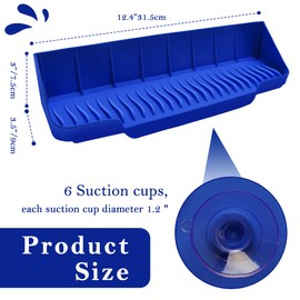 Zhaoyao 2p Splash Guard for Bathtub, Splash Pad Made from Silicone Foldable Tub Splash Guard Suitable for Various Scenarios Such As Kitchen Sinks and Bathroom (Blue)