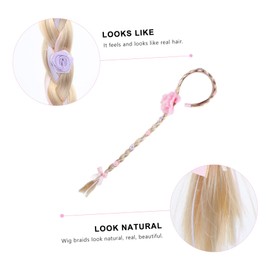Healeved Creative Pink Braid Hairband for Hair Extension Headwear for Daily Wear Parties Weddings Stylish Hair Accessory