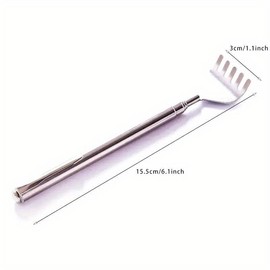 2 x Chrome Plated Telescopic Extendible Back Scratcher, Pen Style