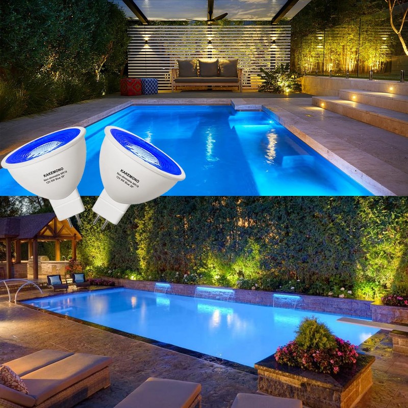 KAKEMONO Blue MR16 GU5.3 Led Bulbs 6W Replace 50W Halogen,12V