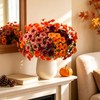 BlueCloudy 16 Bundles Autumn Flowers Artificial Autumnal Silk Faux Flower