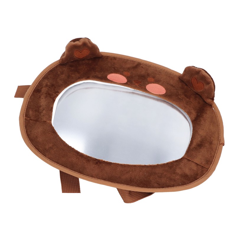 Baby Car Mirror Cute Cartoon Super Soft Fabric Acrylic Car