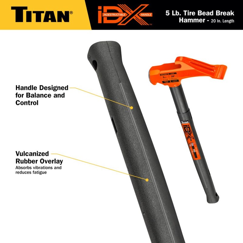 Titan iDX 63625 5lb Tire Bead Breaker Hammer with 20"
