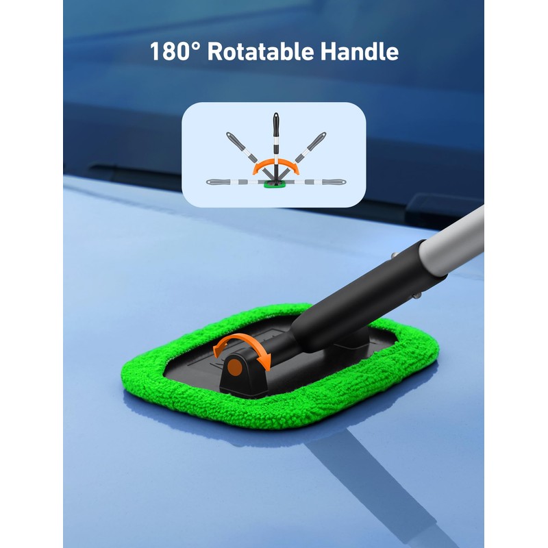 AstroAI Windshield Cleaner, Microfiber car Window Cleaner with 4 Reusable