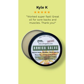 'SSF Organics- Recovery and Relief- Natural Remedy for Muscles, Joints, and Surgery/Workout Recovery. (Arnica Muscle and Bruise Salve)