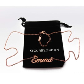 Emma name necklace , Rose Gold Plated , Custom name necklace,Dainty Name Pendants, Jewellery for Ladies, Girlfriend, Mother, Sister, Friends,customised jewellery for women