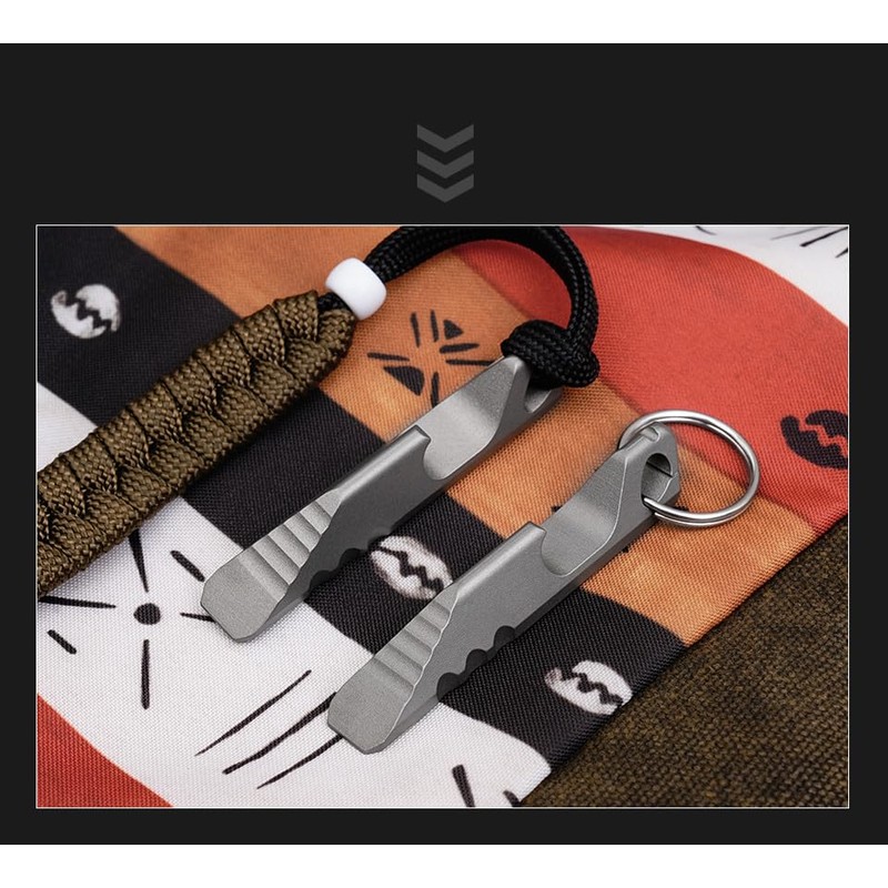 ainhue A23 Mini Pry Bar Bottle Opener, TC4 Titanium Prism