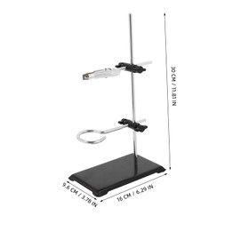 FELTECHELECTR Laboratory Grade Iron Stand with Square Base Laboratory Support Stand for Test Tube Clamps and Experimental Setup and Reliable Lab Equipment
