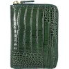 Italian leather embossed crocodile pattern coin purse with card slots,