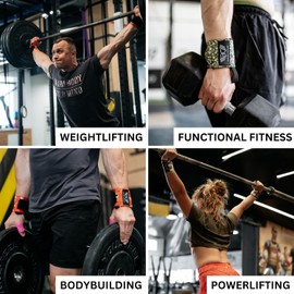 WARM BODY COLD MIND Wrist Wraps for Olympic Weightlifting, Wrist Support for Fitness Weightlifting, Wrist Support for Strength Training, Cross Training (Black, 30 cm)