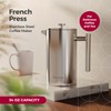 MuellerLiving French Press Coffee Maker 34oz, Stainless Steel French Press