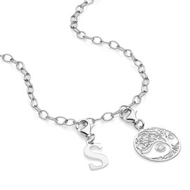 AKA Gioielli® - 925 Sterling Silver Letter S Clip on Charm, Women and Girls charms for bracelets