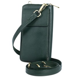 BULL GUARD Crossbody Leather Wallet Phone Purse, Anti Theft and RFID Blocking, Small Elegant Design for Travel