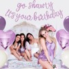 Purple White Party Decorations, Purple Go Shawty It's Your Birthday