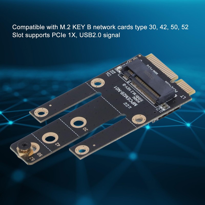 ciciglow Tiny PCIe to M.2 NGFF Adapter with SIM Card