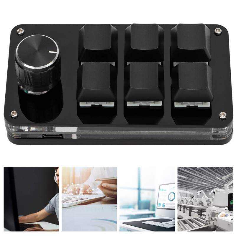 One Handed Mechanical Keyboard Multifunction 6 Key Mini Gaming Keypad