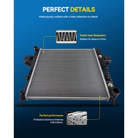 PHILTOP Radiator Compatible with 2000-2004 Dakota, 2000-2003 Durango CU2294