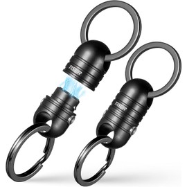 TISUR - Llavero de liberación rápida, conector magnético para llavero, llaveros desmontables para llaves de coche, sistema de seguridad dual