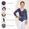 Hamishkane Kids Girls Long Sleeve Crew Neck Leopard Print Gymnastics