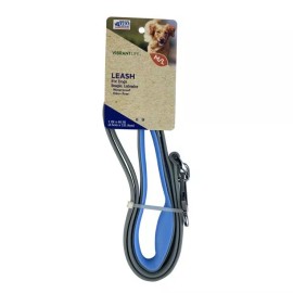 Vibrant Life 4-Foot Dog Leash, Teal and Gray - M/L