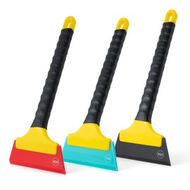 NEWISHTOOL 3 PCS TPU Rubber Squeegee with Different Hardness Blade, All Purpose Window Cleaner Tool Snow Scraper Tool Car Squeegfee Vinyl Wrap Tool Window Tint Squeegee Water Remover