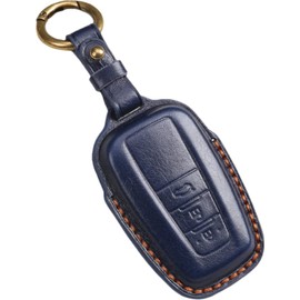 [smasol] Prius 50 Series Corolla Touring Corolla Cross Previous Type Key Cover New RAV4 50 Series Key Case C-HR Crown 20 Series Genuine Leather Accessory, 2. Navy (3D luxury) / 3 buttons, S