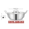Vinod Majestic Stainless Steel Indian Kadai with Lid, Sandwich Bottom,