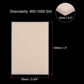 HARFINGTON 8pcs Sanding Sponge 4" x 2-3/4" Sanding Sponges Pad 800-1000 Grit Hand Sanding Sponges Sheet Wet Dry Sandpaper for Model Drywall Metal Wood Furniture Polishing, Beige